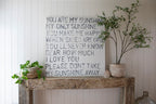 You Are My Sunshine Art Print - Grey Wood