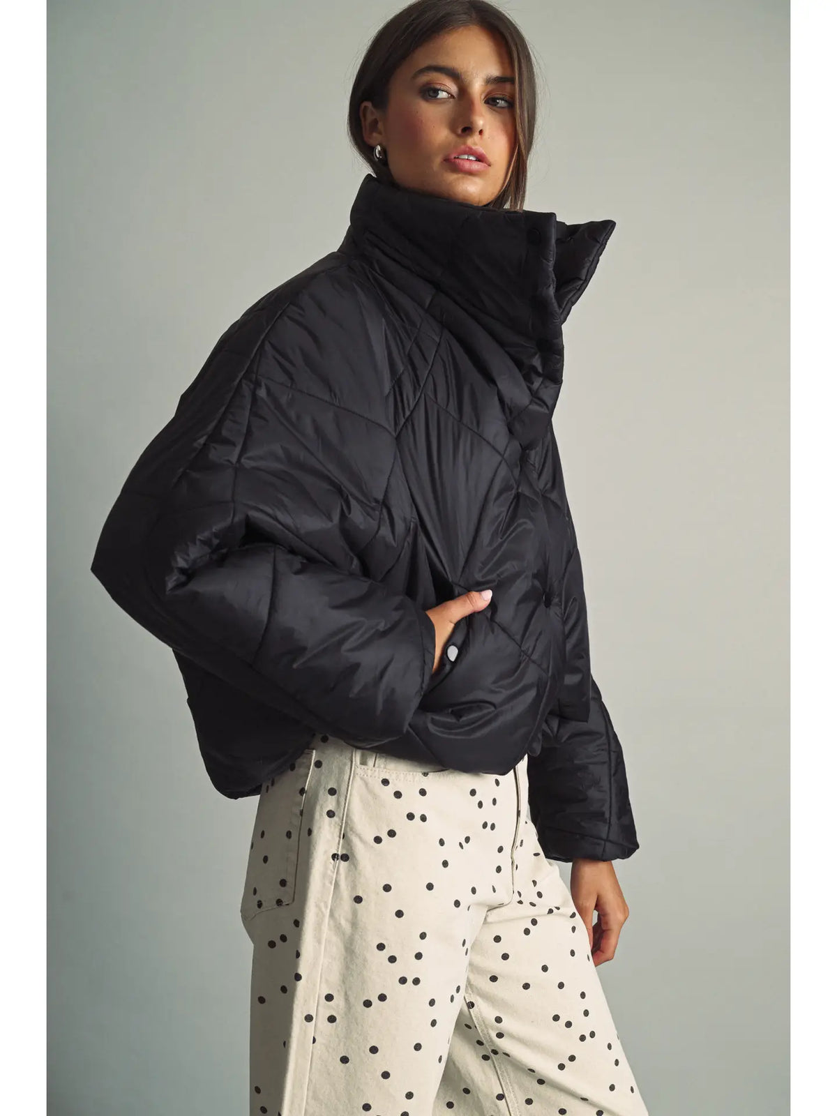 Quilted Nylon Puffer Jacket