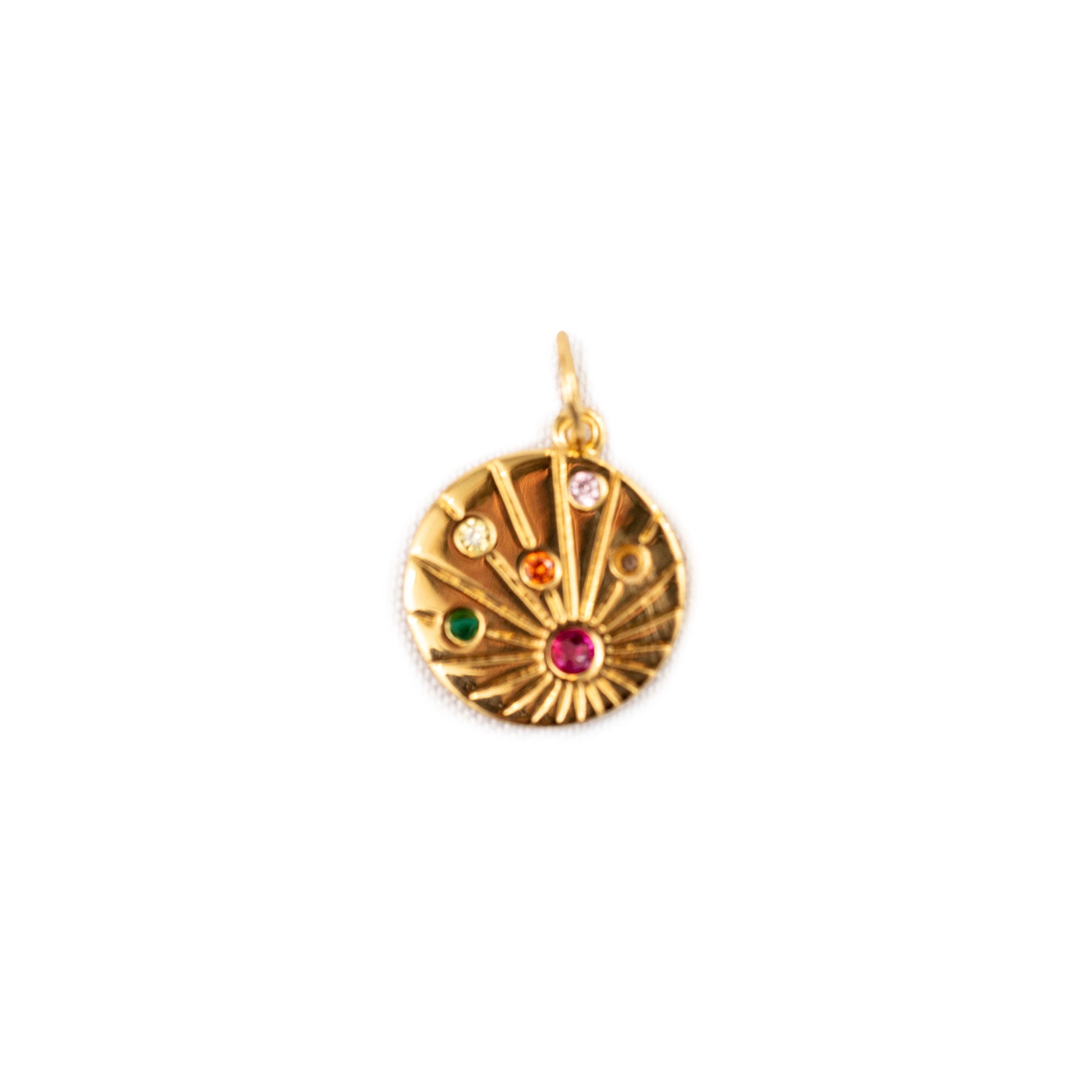 ***Rainbow Sunray Charm - 0.5"