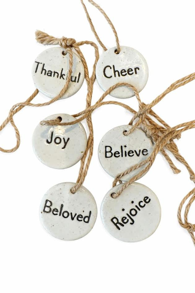 Joy Holiday Ceramic Ornament