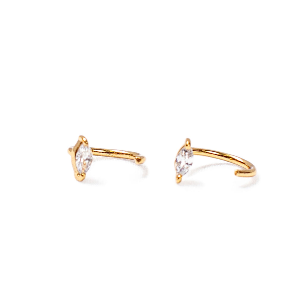 Half Circle Huggie Earrings