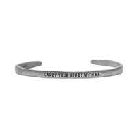 ***I Carry Your Heart With Me Silver Cuff