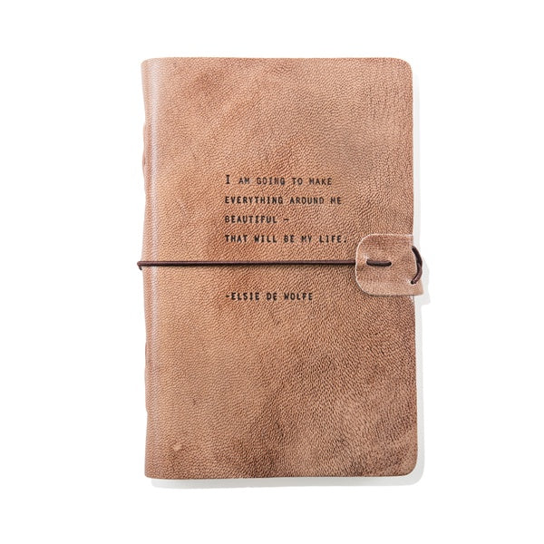 Elsie De Wolfe Artisan Leather Journal - Blush