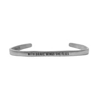 ***Silver Cuff - With Brave Wings