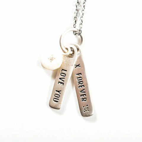 ***Love you Forever Silver Necklace - 16