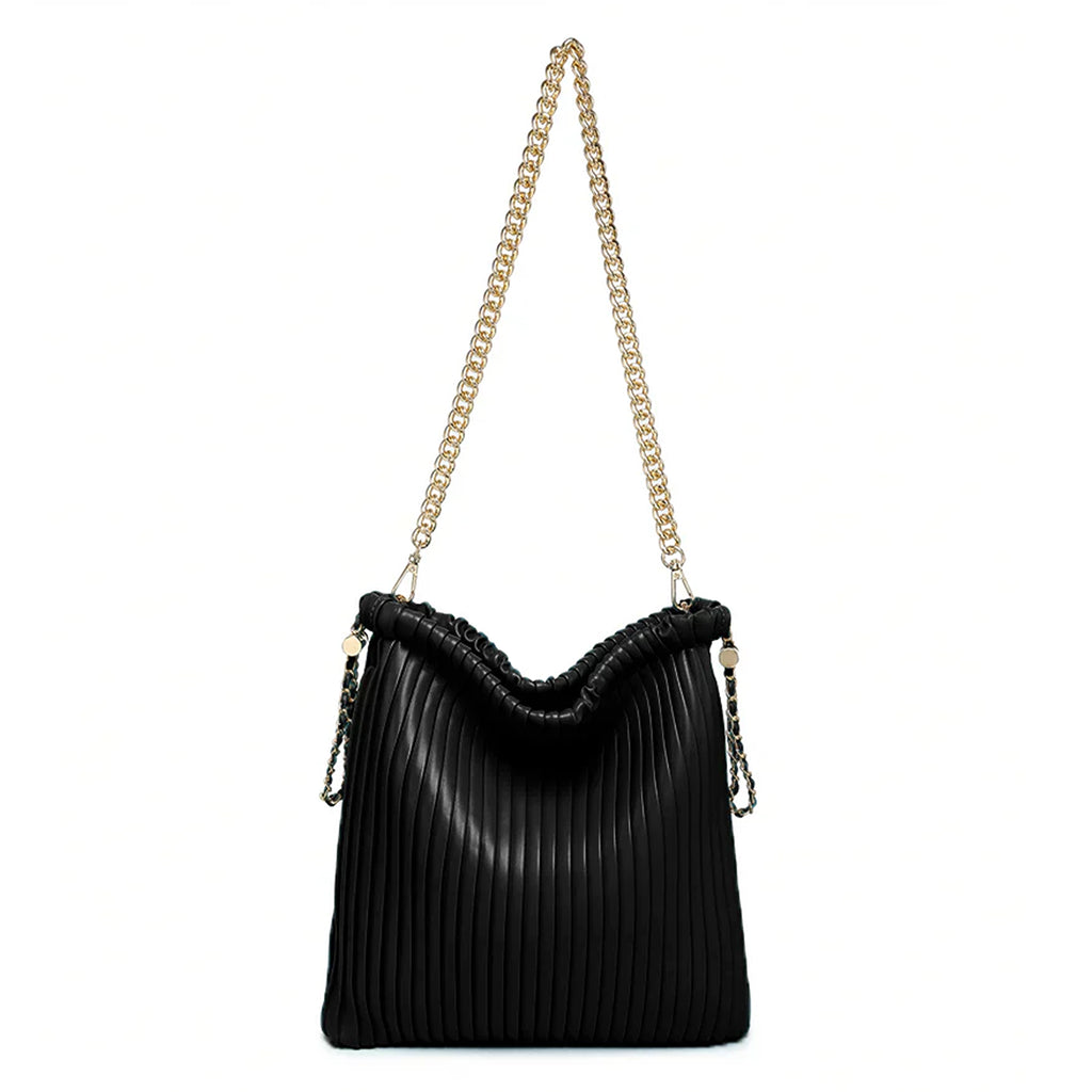 Singapore Pleated Bucket Bag