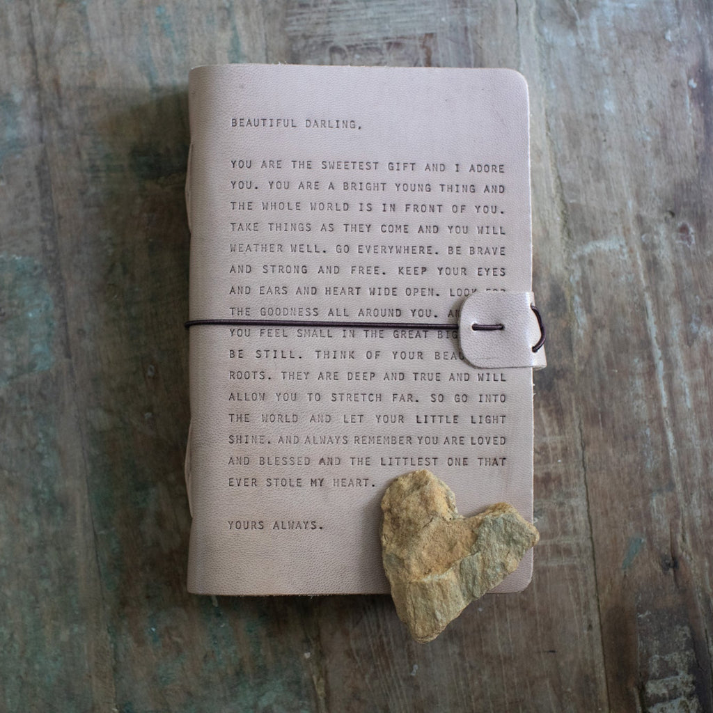 Letter for Sophie Artisan Leather Journal - Blush