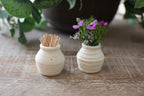 Ribbed Ceramic Speckled Tiny Pot
