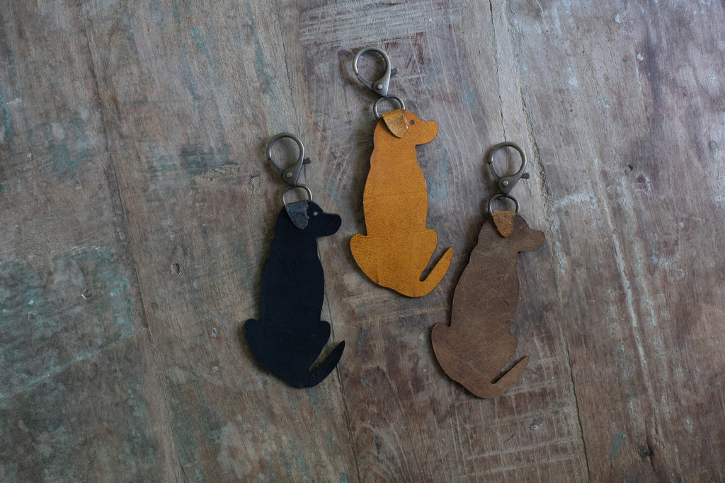 Leather Labrador Keychain