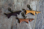 Chocolate Dachshund Leather Keychain