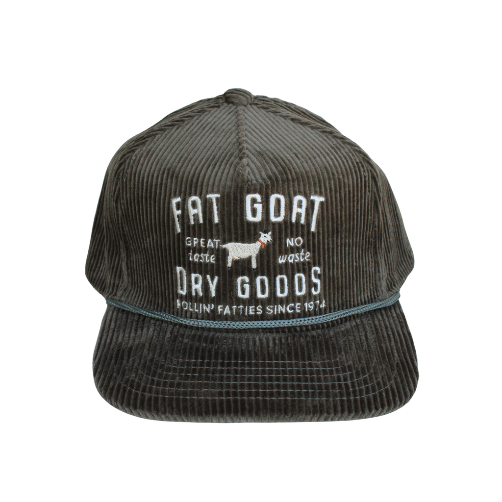 Fat Goat Corduroy Trucker Hat- Smoke