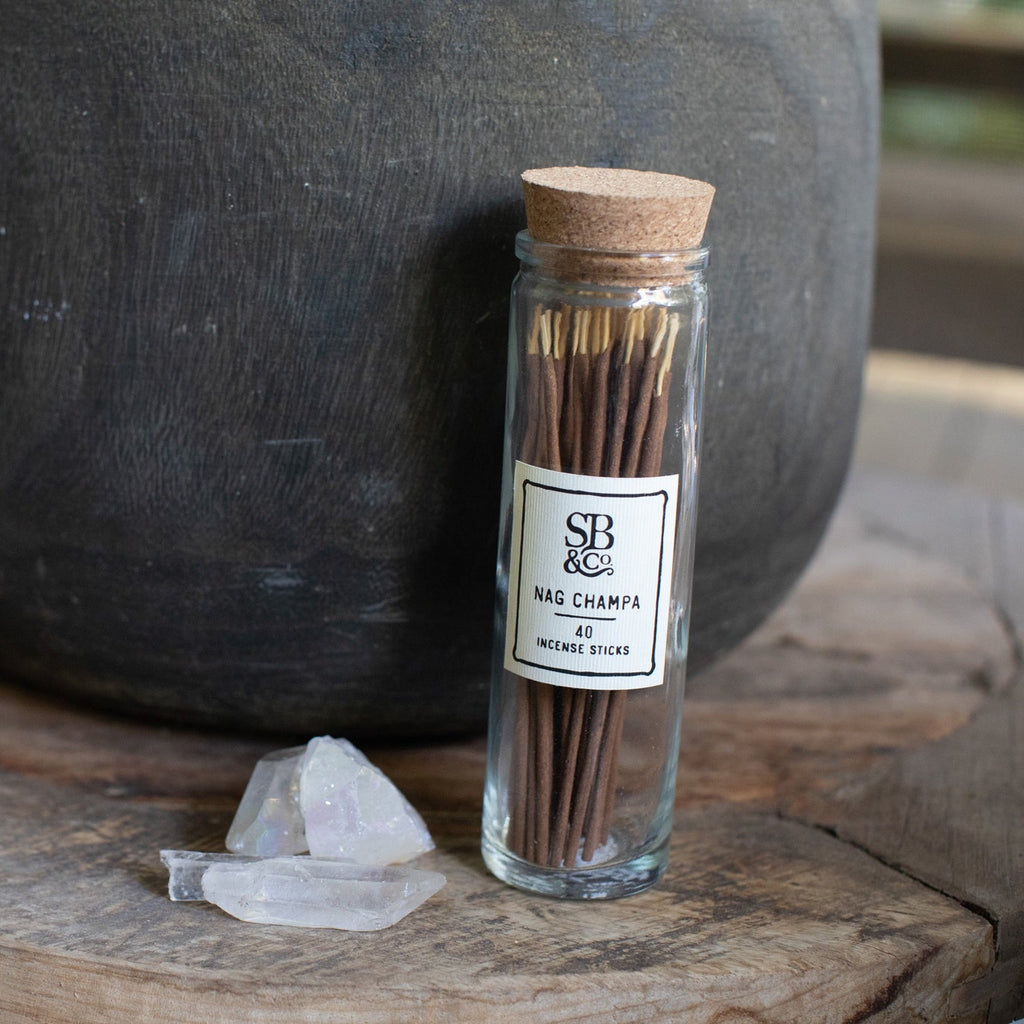 Nag Champa Incense in Glass Jar