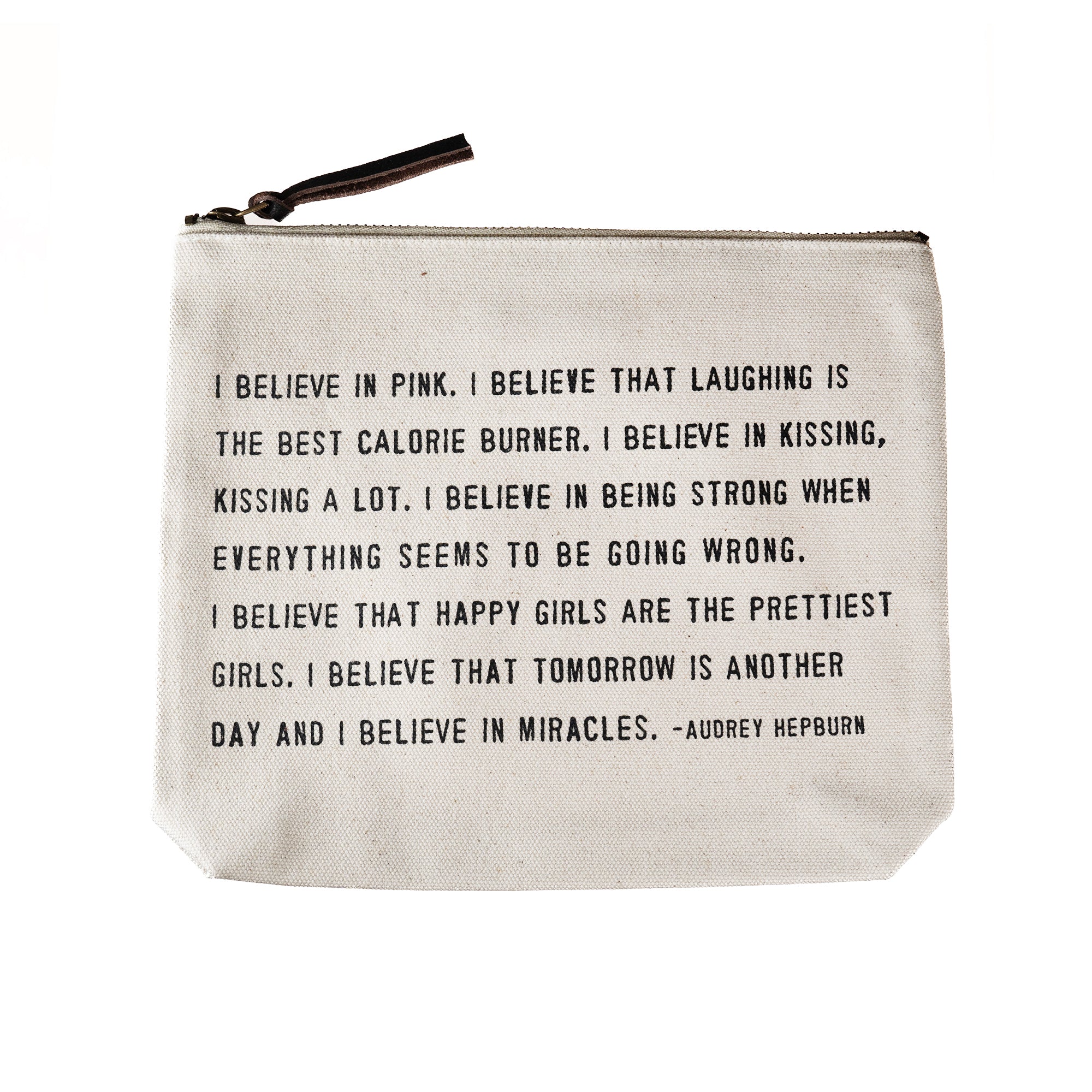 Canvas Zip Bag - Cream