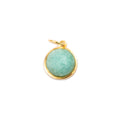 ***Round Green Amazonite Charm - 0.4"