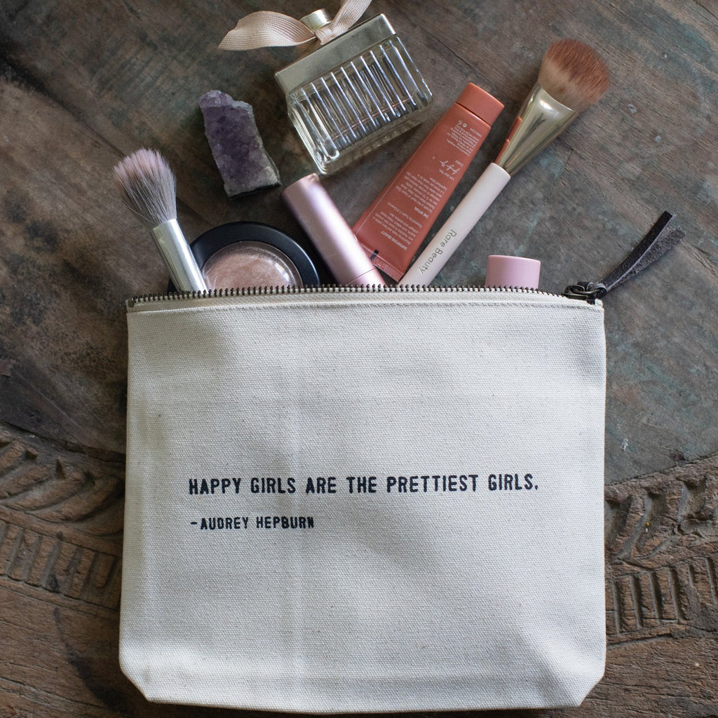 Happy Girls (Audrey Hepburn) Canvas Zip Bag