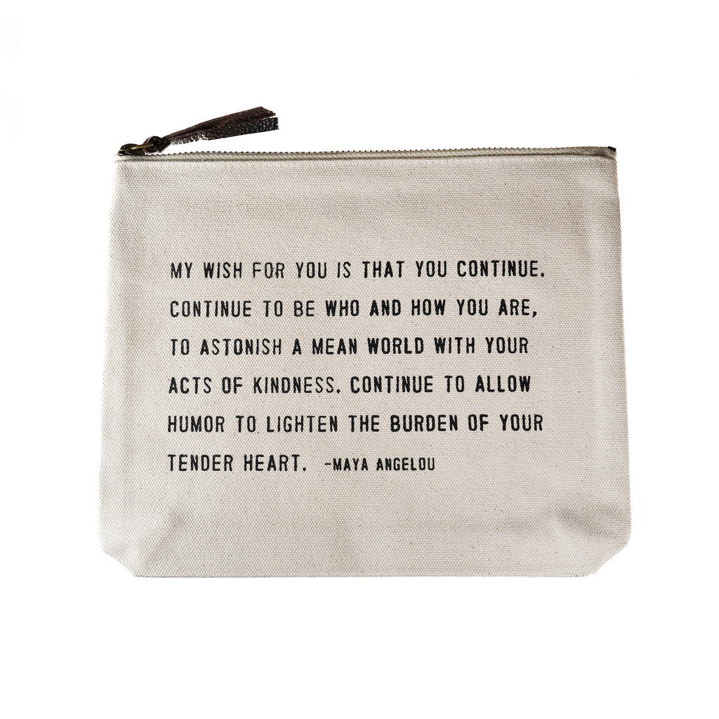Canvas Zip Bag - Cream