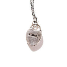 ***Small Heart Pendant (Always) Silver Necklace