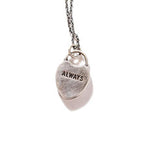 ***Small Heart Pendant (Always) Silver Necklace