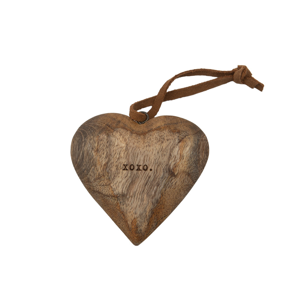 Small Engraved Wood Hearts