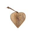 Grateful For You - Engraved Wood Heart-Large