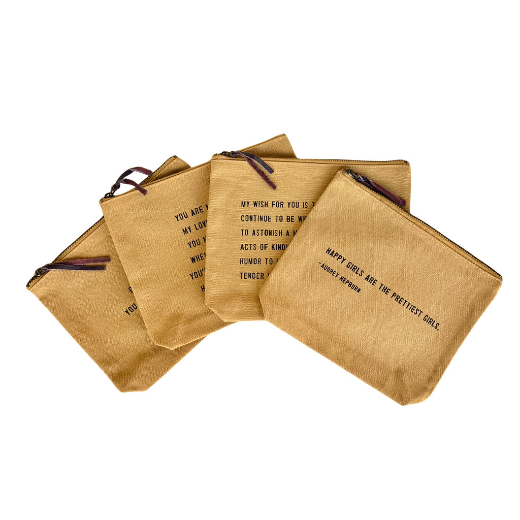 Sunflower Canvas Zip Bag