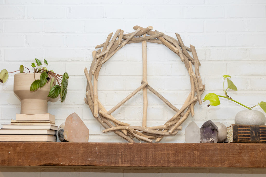 ***Large Skinny Driftwood Peace Sign