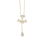 Moonstone Teardrop Dangle Necklace