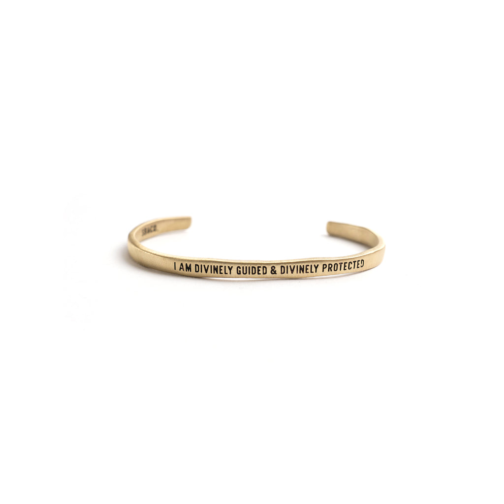 Brass Cuff - I Am Divinely Guided