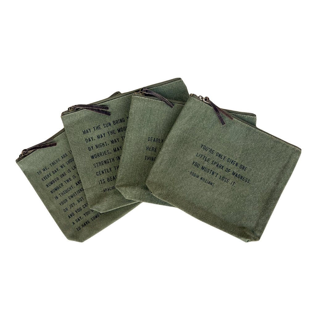 Rosemary Canvas Zip Bag