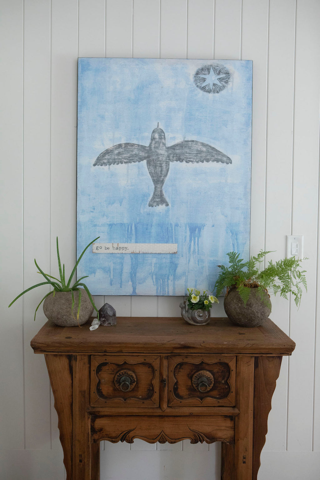Go Be Happy Art Print
