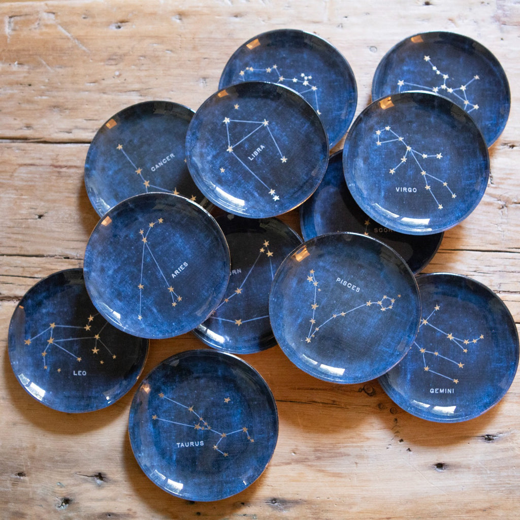 Constellations Mini Round Decoupage Plate