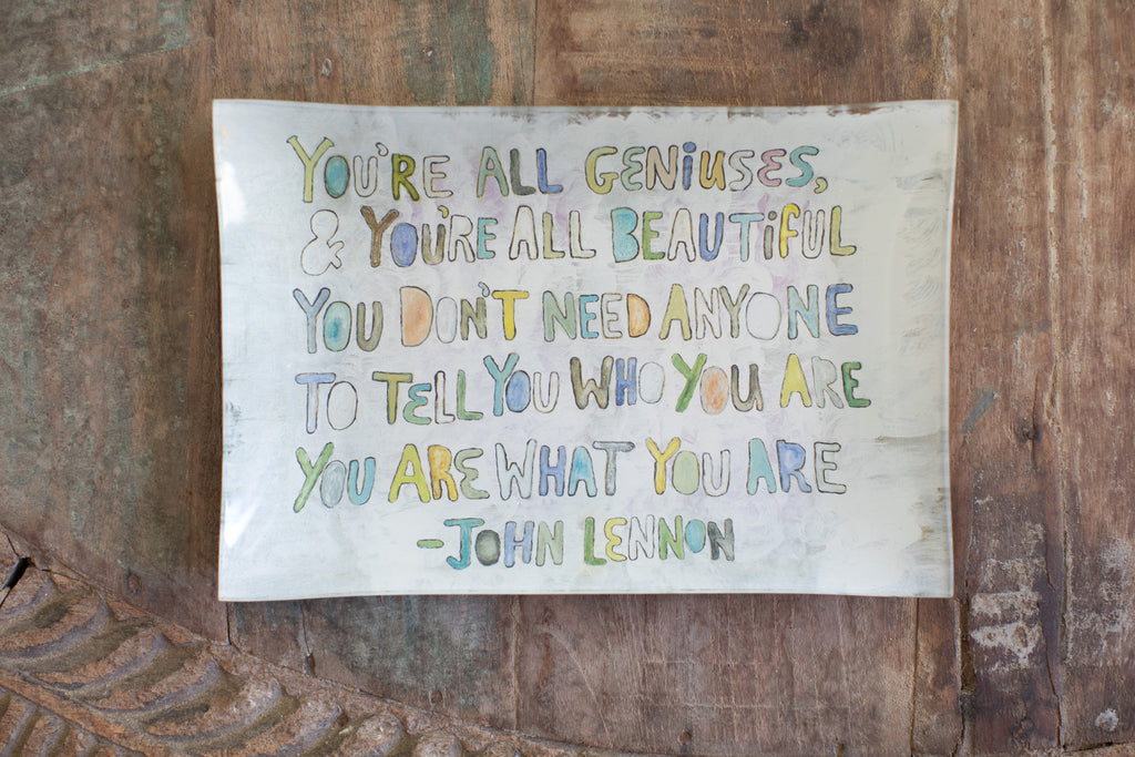 You're All Geniuses Rectangle Decoupage Plate