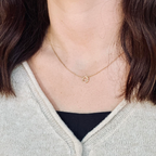 Gold Plated Circle Charm Necklace
