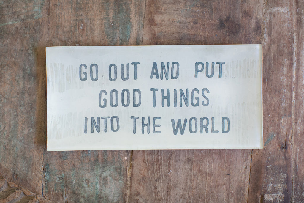 Good Things Rectangle Decoupage Plate