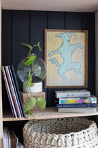 Dancing Dog Art Poster - 12" x 16"