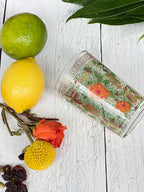 Moroccan Tea Glass Hand Painted Garden