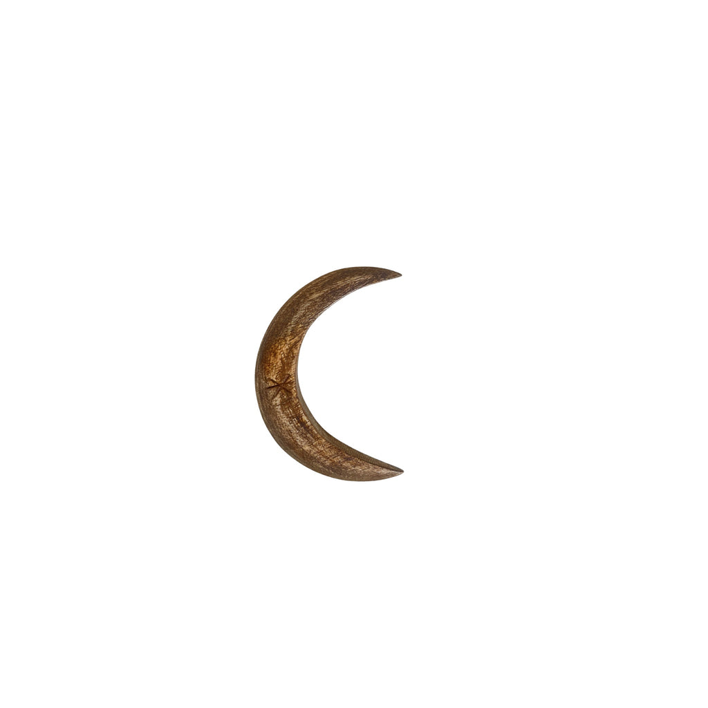 Hand Carved Wooden Crescent Moon