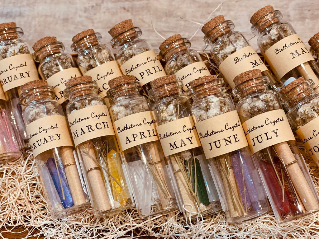 Birthstone Crystal Wishing Bottle