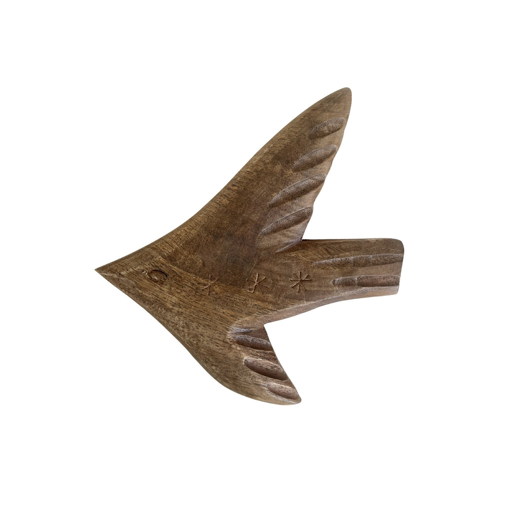 Hand Carved Wooden Sparrow