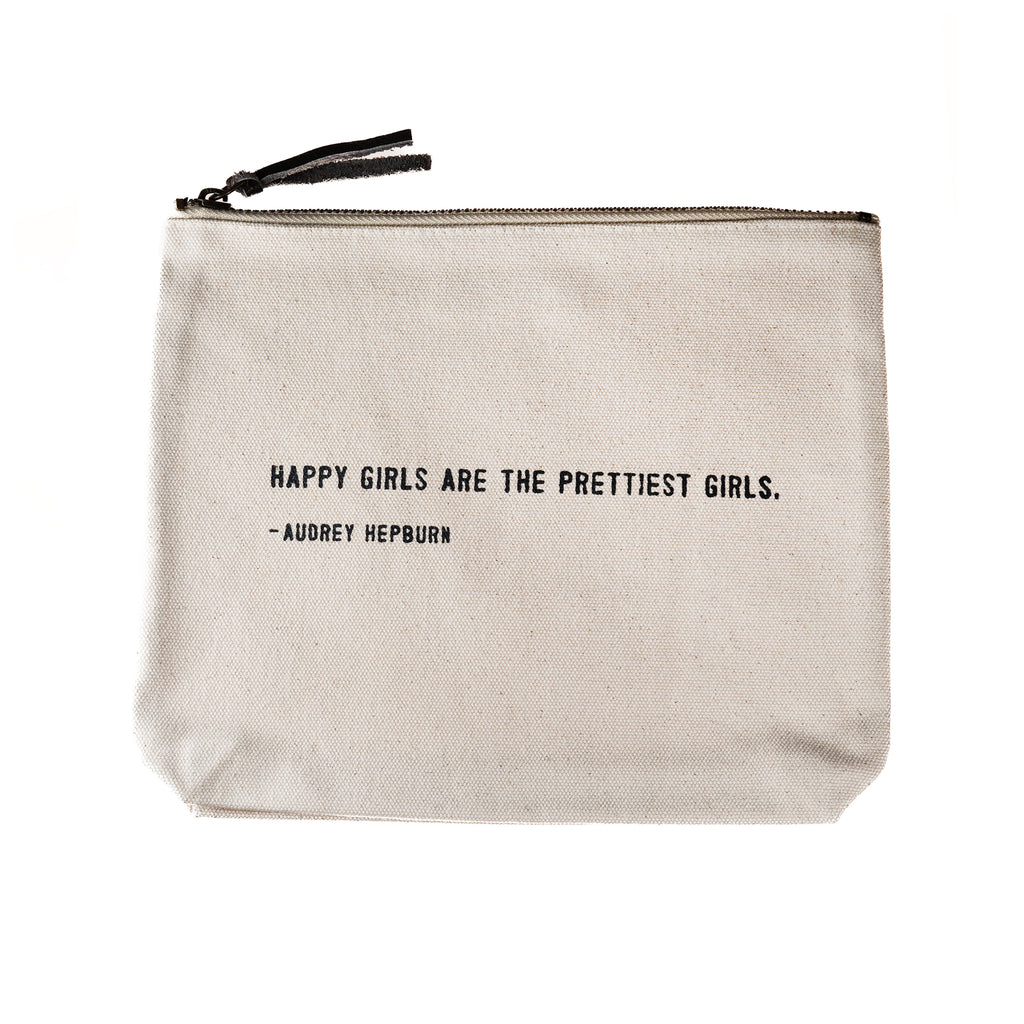 Happy Girls (Audrey Hepburn) Canvas Zip Bag
