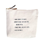 Canvas Zip Bag - Cream