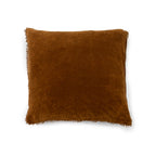 Canyon Velvet Pillow with Poms - 22" x 22"