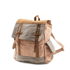 ***Canvas Backpack with Leather