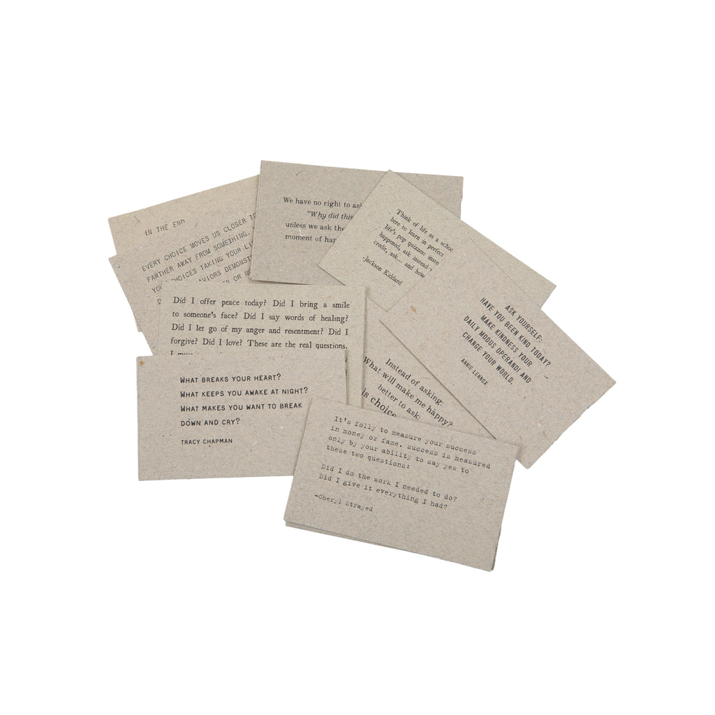 50 Gathered Thoughts- Beautiful And Worthwhile Questions on Handmade Paper