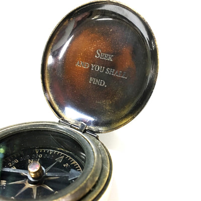 Compass with Leather Pouch