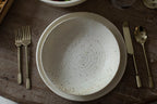 Ribbed Ceramic Speckled Plate