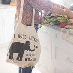 Good Things Elephant Canvas Tote