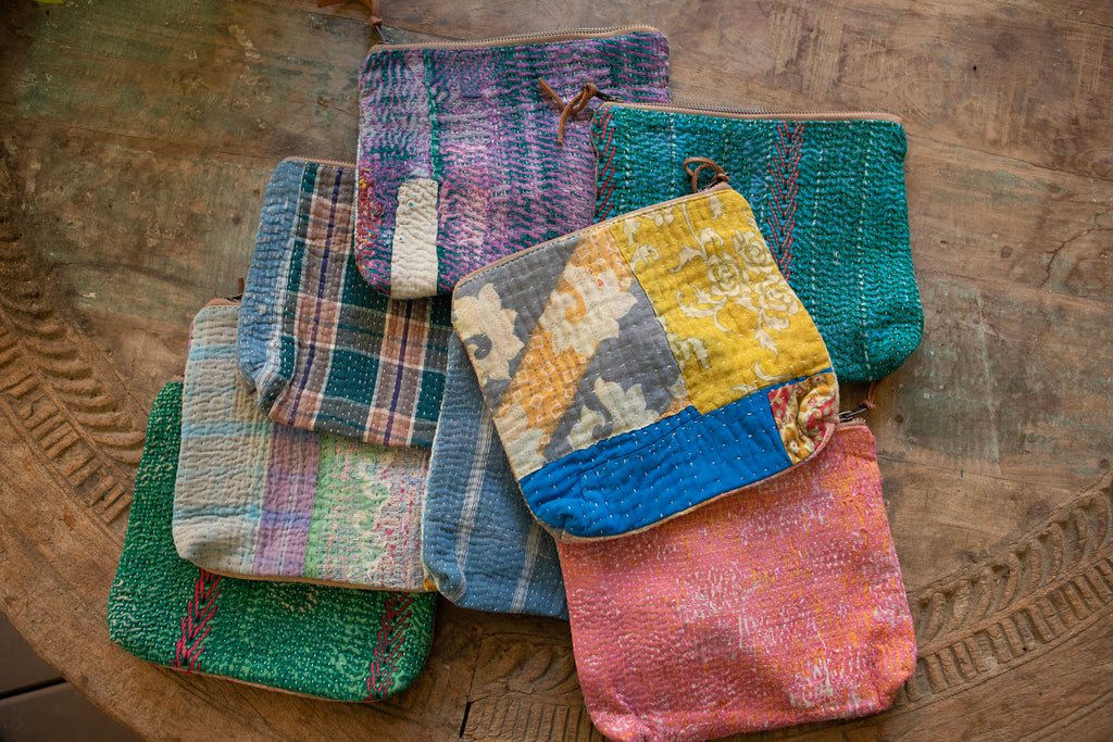 Kantha Zip Bag