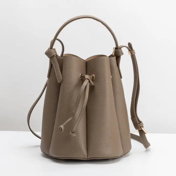 Laguna Taupe Recycled Leather Top Handle Bag