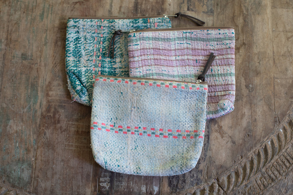 Kantha Zip Bag
